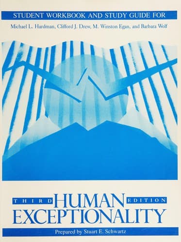 Tapa de Student workbook and study guide for Hardman, Drew, Egan, and Wolf Human exceptionality