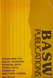 Tapa de Guidelines for social workers working with people with dementia and their carers