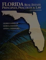 Tapa de Florida real estate principles, practices & law