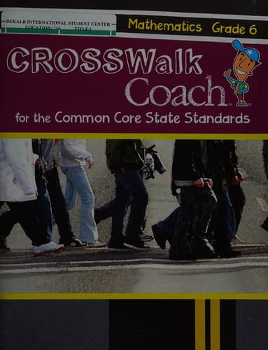 Tapa de Crosswalk coach for the common core state standards