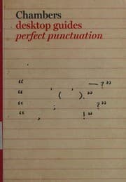 Tapa de Chambers perfect punctuation