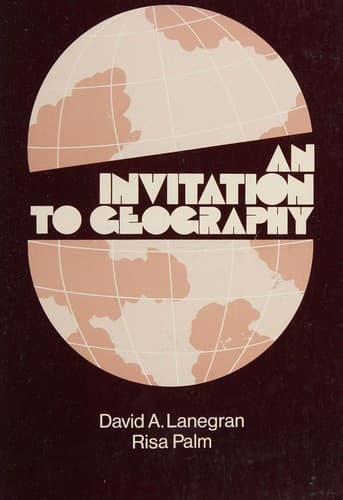 Tapa de An invitation to geography