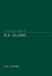 Tapa de The selected works of R.B. Zajonc