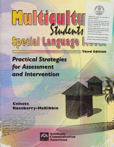 Tapa de Multicultural students with special language needs