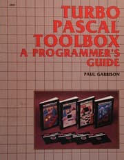 Tapa de Turbo Pascal toolbox--a programmer's guide