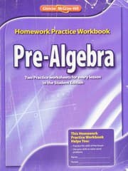 Tapa de Pre-Algebra, Homework Practice Workbook
