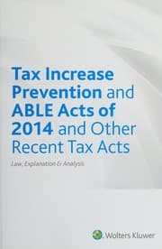 Tapa de Tax increase prevention and ABLE acts of 2014 and other recent tax acts