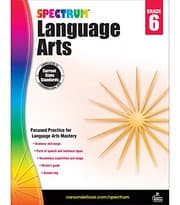 Tapa de Spectrum Grade 6 Language Arts Workbook—6th Grade State Standards, ELA Writing and Grammar Practice With Writer's Guide and Answer Key for Homeschool or Classroom