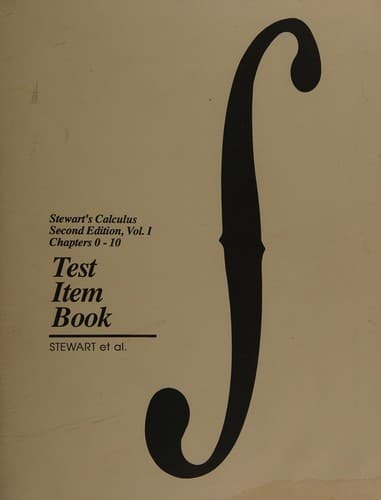 Tapa de Test item book for Calculus