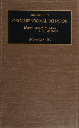 Tapa de Research in organizational behaviour