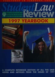 Tapa de Student law review yearbook
