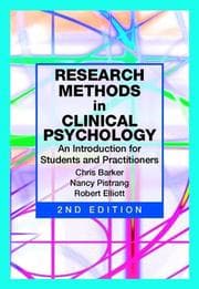 Tapa de Research Methods in Clinical Psychology
