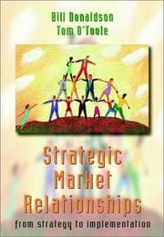Tapa de Strategic market relationships