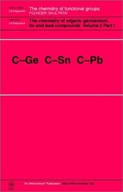 Tapa de The chemistry of organic germanium, tin, and lead compounds