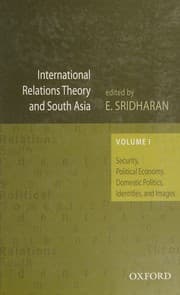 Tapa de International relations theory and South Asia