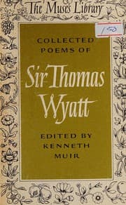 Tapa de Collected poems of Sir Thomas Wyatt