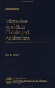 Tapa de Microwave solid-state circuits and applications