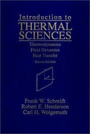 Tapa de Introduction to thermal sciences