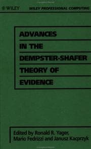 Tapa de Advances in the Dempster-Shafer theory of evidence