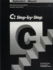 Tapa de Instructor's manual to accompany C, step-by-step