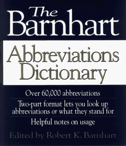 Tapa de The Barnhart abbreviations dictionary