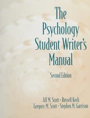 Tapa de The psychology student writer's manual
