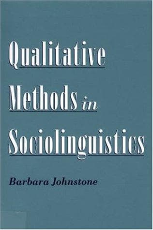 Tapa de Qualitative methods in sociolinguistics