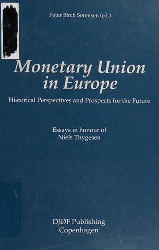 Tapa de Monetary Union in Europe