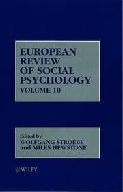 Tapa de European Review of Social Psychology, Volume 10
