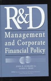 Tapa de R & D management and corporate financial policy