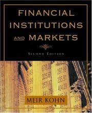 Tapa de Financial institutions and markets
