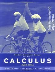 Tapa de Calculus 8e Early Transcendentals Student's Solutions Manual