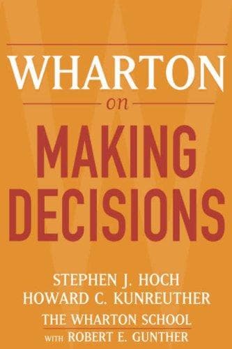 Tapa de Wharton on Making Decisions