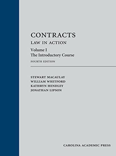 Tapa de Contracts : Law in Action, Volume 1