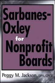 Tapa de Sarbanes-Oxley for Nonprofit Boards