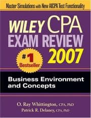 Tapa de Wiley CPA Exam Review 2007 Business Environment and Concepts (Wiley Cpa Examination Review Business Enrivonment and Concepts)