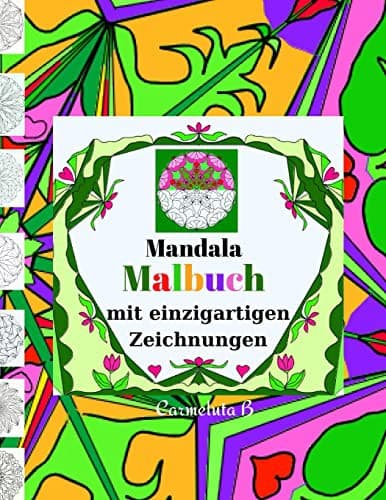 Tapa de Mandala Malbuch mit einzigartigen Zeichnungen