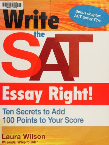 Tapa de Write the SAT essay right!