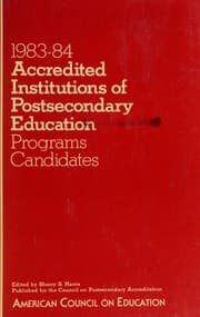 Tapa de 1993-94 Accredited Institutions of Postsecondary Education: Programs Candidates