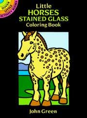 Tapa de Little Horses Stained Glass Coloring Book