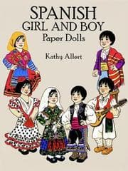 Tapa de Spanish Girl and Boy Paper Dolls in Full Color