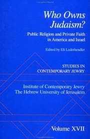 Tapa de Studies in Contemporary Jewry: Volume XVII