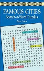 Tapa de Famous Cities Search-a-Word Puzzles