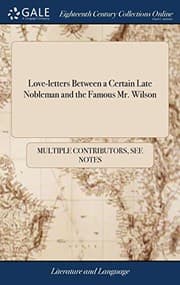 Tapa de Love-Letters Between a Certain Late Nobleman and the Famous Mr. Wilson