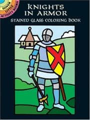 Tapa de Knights in Armor Stained Glass Coloring Book