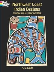 Tapa de Northwest Coast Indian Designs Stained Glass Coloring Book