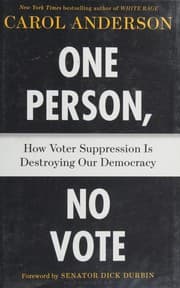 Tapa de One person, no vote. How voter suppression is destroying our democracy