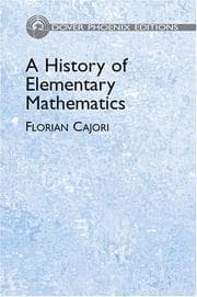 Tapa de A History of Elementary Mathematics