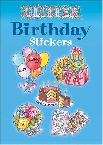 Tapa de Glitter Birthday Stickers