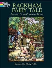 Tapa de Rackham Fairy Tale Stained Glass Coloring Book